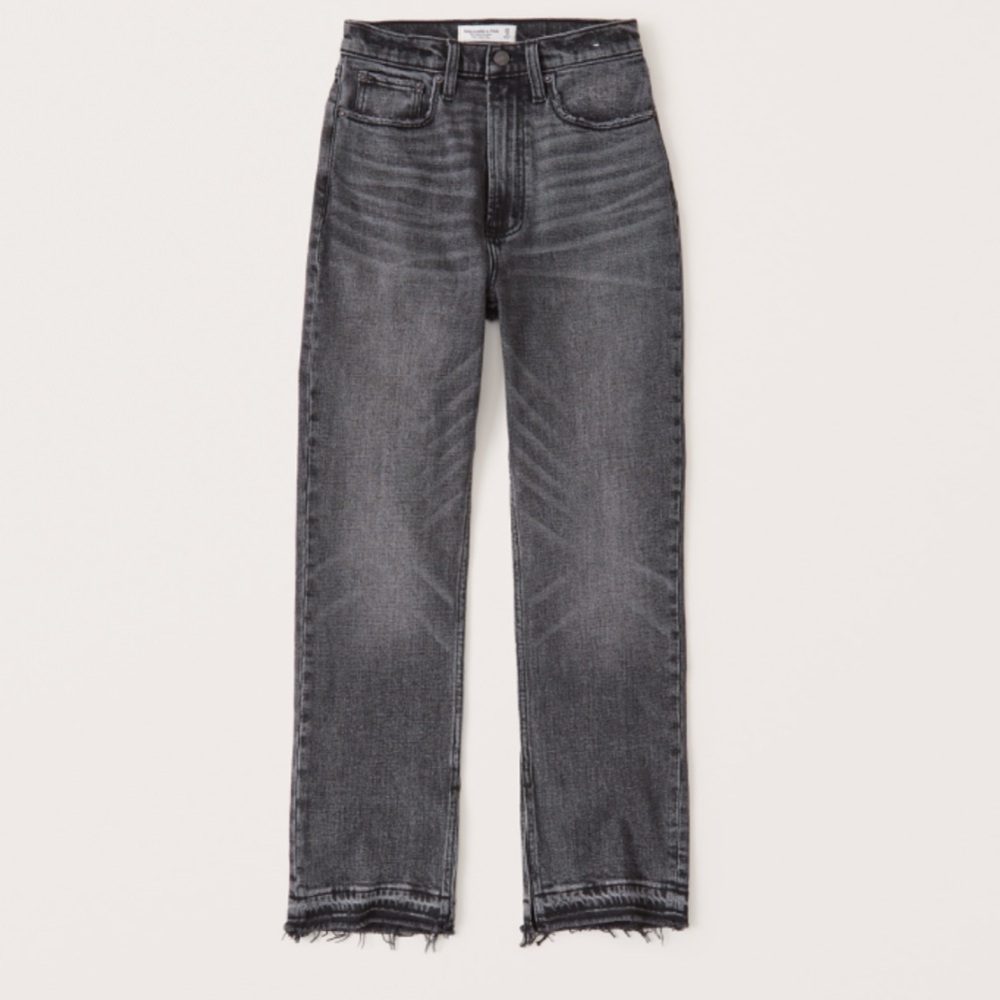 Abercrombie Curve Love Ultra High Rise Ankle Straight Jeans Size 27L